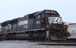 NS 2503 leads a string of locos thru Pomona Yard